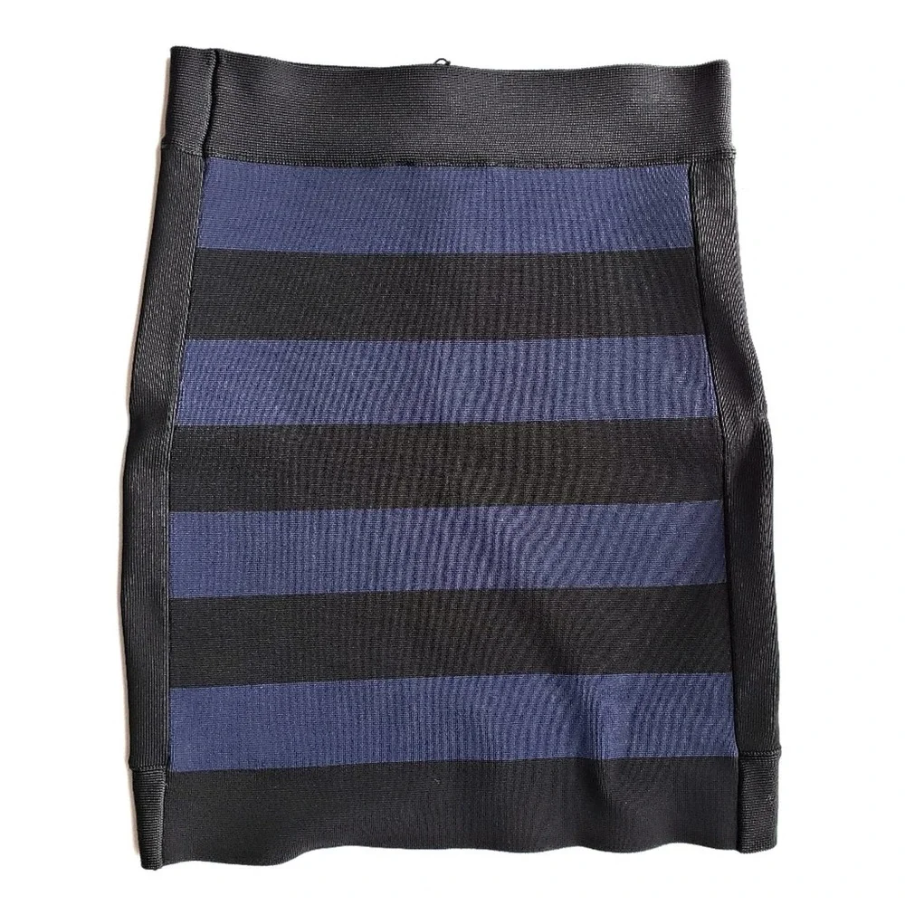 BCBG Max Azria Alina Striped Bandage Pencil Skirt